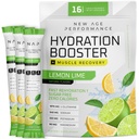 New Age Performance Hydration Packets, Elektrolyte Pulver, Flüssig Enhancer für Dehydration Relief, L-Glutamin Aminosäuren für Muskel-Workout-Recovery, Zucker Free & 0 Calorie, 16 Sticks (Lemon Lime)