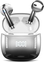 Wireless Earbuds, Bluetooth Kopfhörer 48H Playtime Ear Buds mit LED Power Display, IPX7 wasserdicht Bluetooth 5.4 Kopfhörer in-Ear Earbuds mit 4 Mic für Android iOS Handy Laptop, Schwarz