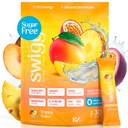Swigg Elektrolyte Pulver-Packets - Kein Zucker Multivitamin Hydration Pulver, Zucker freie Elektrolyt-Getränk Mischung mit Vitamin B12, B5, B6, C, D und Folate, Multi Vitamin Wasser, Tropical Fusion - 30 Sticks