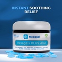 Hexagels Plus Aloe Vera - Advanced Healing Hydrogel Pads für Blister Prävention & Beruhigende Burn Care - Fuß, Ferse, Zehe, &amp; Knöchelschutz, Pack von 200, 1-Zoll-Patches, von Medagel, Paraben Free