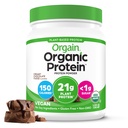 Orgain Organic Vegan Protein Powder, Creamy Chocolate Fudge - 21g Pflanzenprotein, 7g Prebiotic Fiber, Low Net Carb, No Lactose Ingredients, No Added Sugar, Non-GMO, Für Shakes & Smoothies, 1.02 lb
