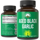 Peak Performance Aged Black Knoblauch Kapseln. Raw Vegan Pure Odorless Extrakt Ergänzung Pillen für Cholesterol und Immununterstützung. von Knoblauch Bulb mit S-Allyl Cystein und Antioxidantien