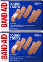 Band-Aid Brand Tough Strips Klebebänder für Wound Care, dauerhaften Schutz für Minor Cuts und Scrapes, All One Size, 2 Pack