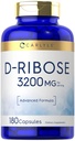 Carlyle D-Ribose Kapseln | 3200mg | 180 Pillen | Erweiterte Formel | Non-GMO, Glutenfreie Ergänzung