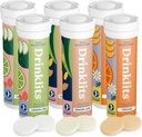 Trinkbeleuchtete Trinktabletten Vielfalt Pack (6) Tube Bundle | Ginger-Lime + Lemon-Lime + Orange | Delicious Natural Flavors – 0g Zucker – Elektrolyt Sportgetränk | 6 Pack (60 Servierungen)