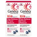 Genexa Kinderreines Acetaminophen | Pediatrician Bevorzugte Inhaltsstoffe | Schmerz & Fever Reducer für Kinder | Dye Free, 0% Künstliche Zusatzstoffe | Alter 2-11, Delicious Organic Blueberry Liquid, 4 fl oz