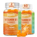 Vitamin B1 Gummi 100mg für Erwachsene & Kinder, Thiamine B1 Ergänzung mit 600mg Calcium, Nervous System unterstützt & Boost Energy, Orange Flavor, Non GMO, Vegan, 120 Kaugummis